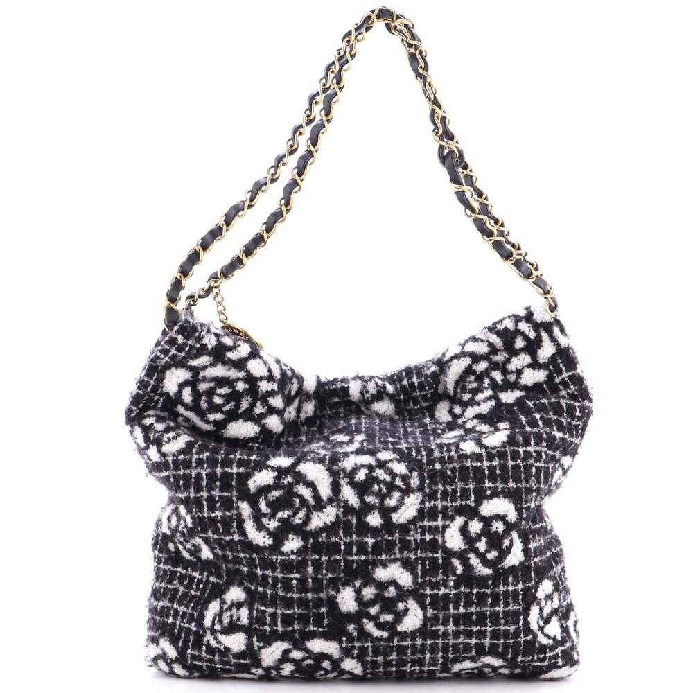 Chanel 22 Chain Hobo Quilted Camellia #242407C47B - Picture 3 of 6
